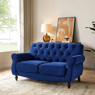 Hebden 2 Seater Sofa - Royal Blue – Feather & Black