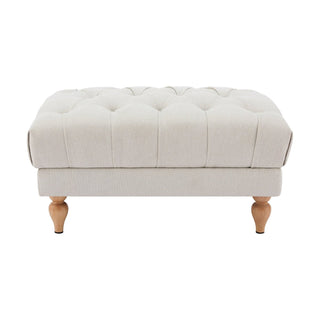 Hebden Pouffe Feather & Black - Natural Stripe