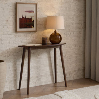 Heidi Oak Console Table - Walnut – Feather & Black