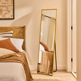Hensall 150x40cm Metal Free Laura Ashley UK Standing  Mirror - Gold