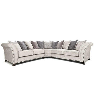 Holly Fabric Pillow Back Corner LauraAshley Sofa With Studs - 1C1