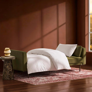 Hudson Click Clack Sofa Bed - Muted Moss – Feather & Black