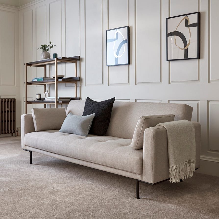 Hudson Click Clack Sofa Bed - Stone Grey – Feather & Black