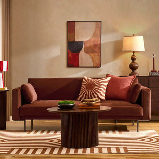 Hudson Click Clack Sofa Bed - Terracotta – Black & Feather