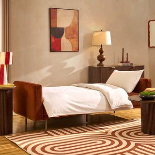 Hudson Click Clack Sofa Bed - Terracotta – Black & Feather