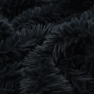 Husky Faux Fur Black Laura Ashley LA Colour Upholstery Fabric CTR-1181