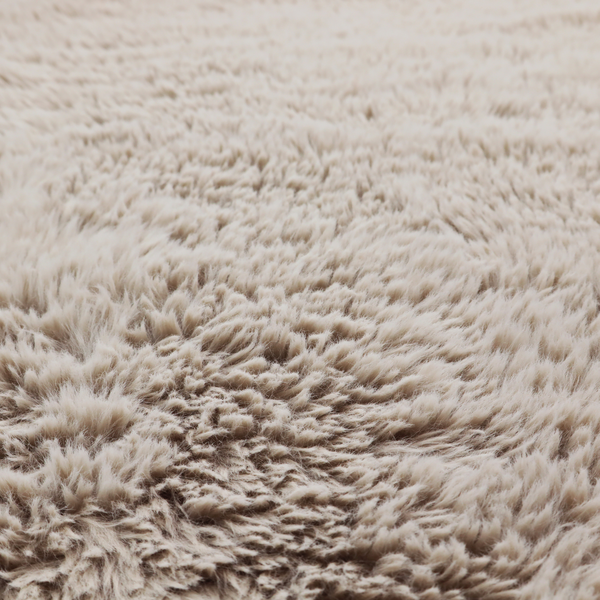 Husky Faux Fur Cool Laura Ashley Beige Colour Upholstery Fabric CTR-1169