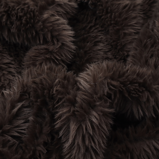 Husky Faux Fur Dark Laura Ashley Brown Colour Upholstery Fabric CTR-1175