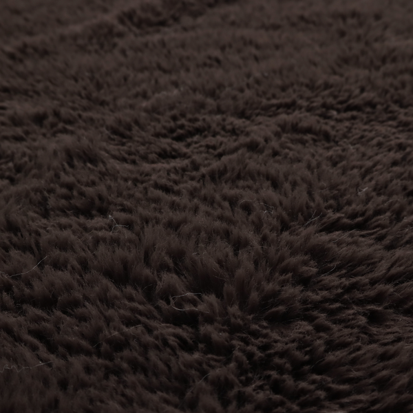 Husky Faux Fur Dark Laura Ashley Brown Colour Upholstery Fabric CTR-1175