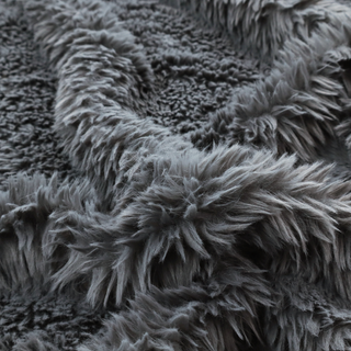 Husky Faux Fur Dark Laura Ashley Grey Colour Upholstery Fabric CTR-1180