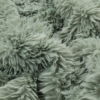 Husky Faux Fur Green Laura Ashley LA Colour Upholstery Fabric CTR-1176
