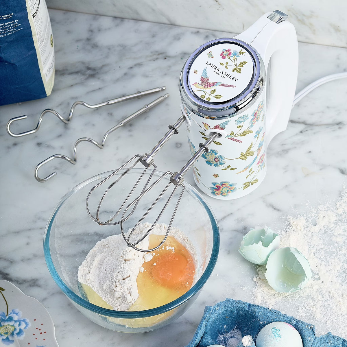 Laura Ashley 5-Speed 300-Watt Hand Mixer - Elveden White