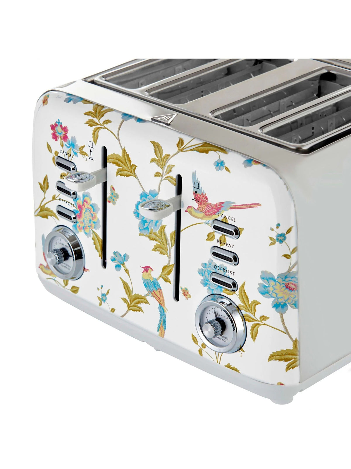 Laura Ashley Elveden White 4-Slice Toaster