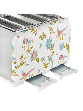 Laura Ashley Elveden White 4-Slice Toaster