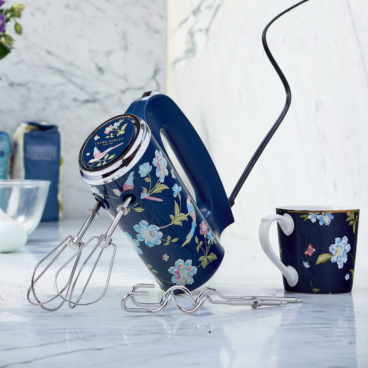 Laura Ashley 5-Speed 300-Watt Hand Mixer - Elveden White