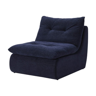 Immy Relaxed Accent Black & Feather Chair - Chenille Navy