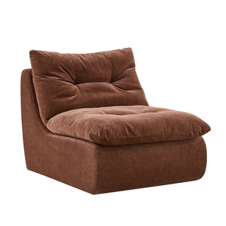 Immy Relaxed Accent Chair - Chenille Dark Rust – Feather & Black