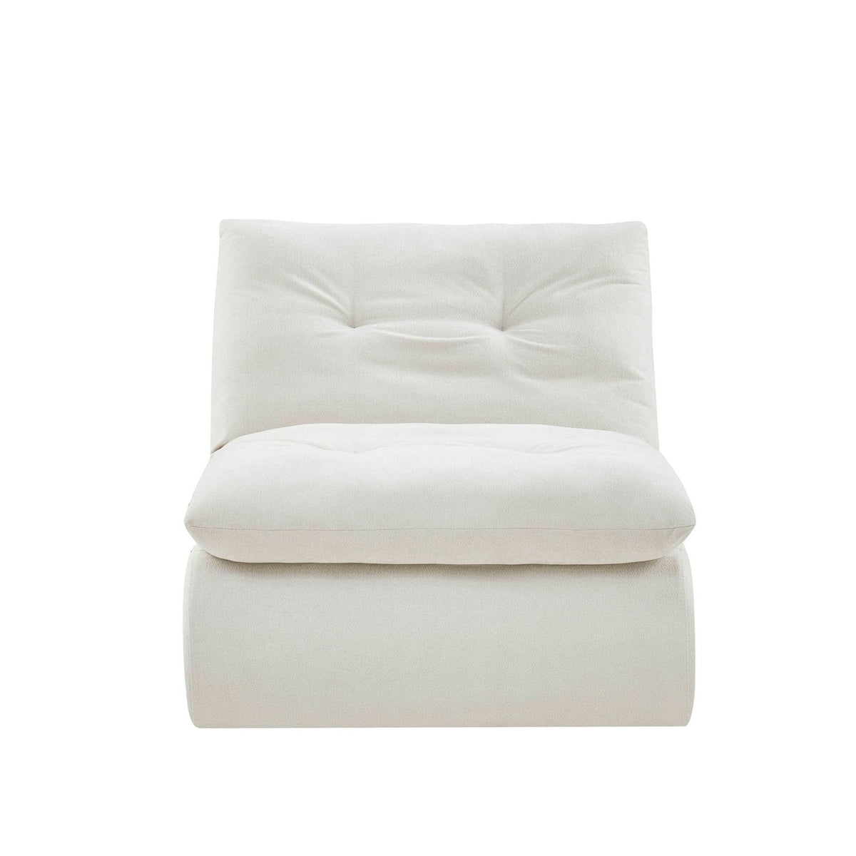 Immy Relaxed Accent Chair - Chenille Ivory – Feather & Black