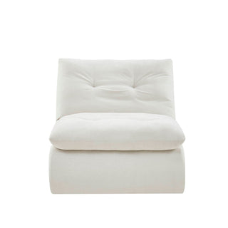 Immy Relaxed Accent Chair - Chenille Ivory – Feather & Black
