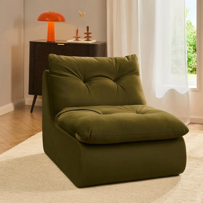 Immy Relaxed Accent Chair - Rich Green – Black & Feather