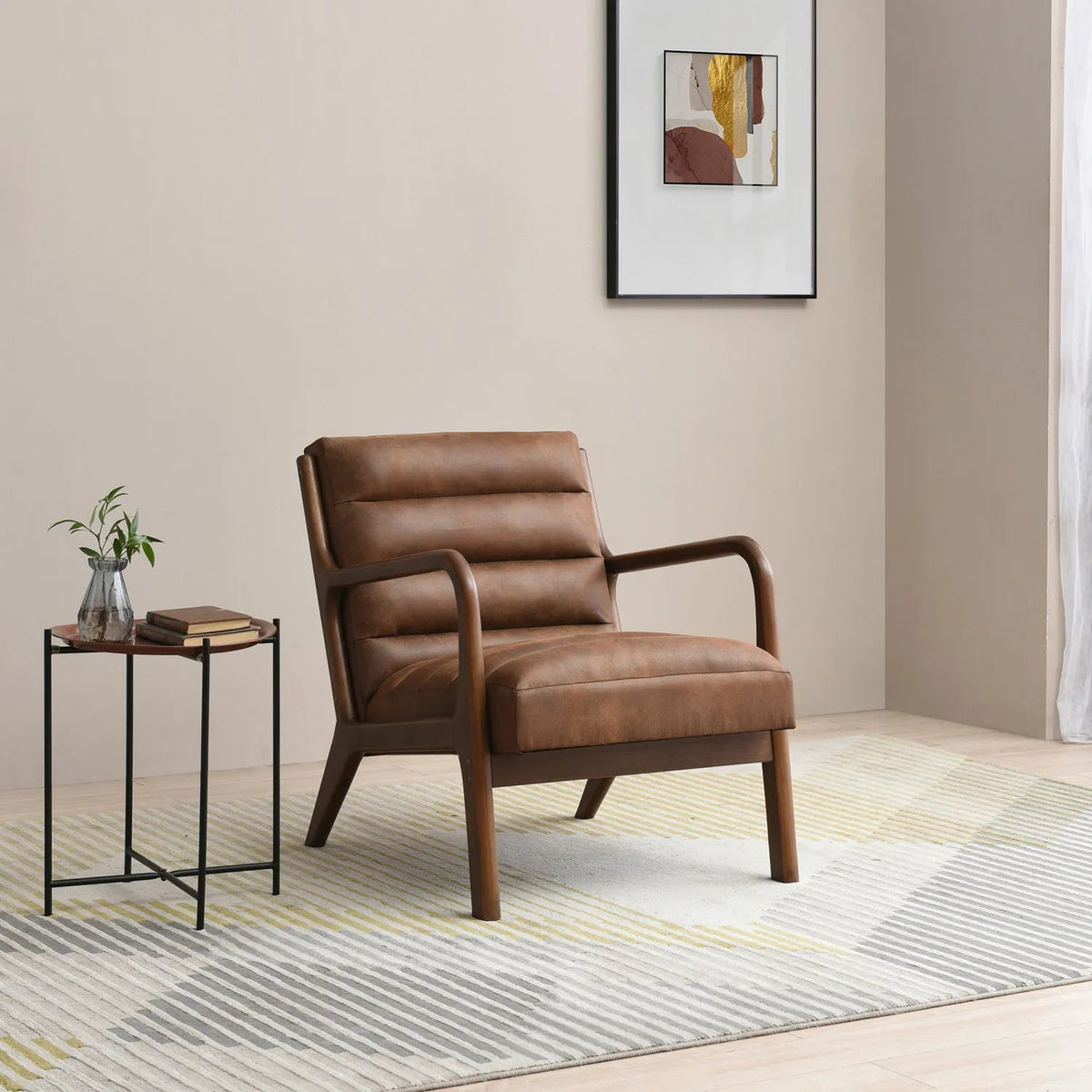 Inca Achilles Brown LauraAshley PU Accent Chair
