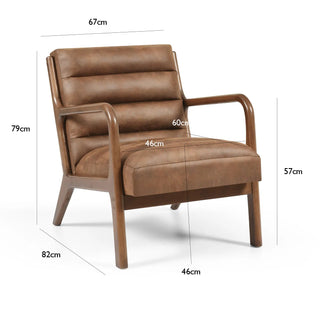 Inca Achilles Brown LauraAshley PU Accent Chair