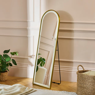 Ingham 145x45cm LED Arch Mirror - Gold – Laura Ashley UK