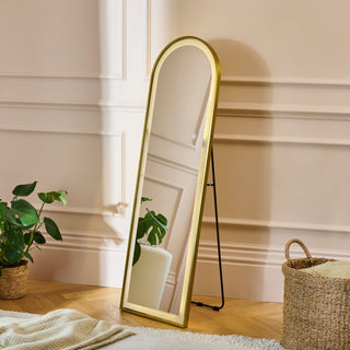 Ingham 145x45cm LED Arch Mirror - Gold – Laura Ashley UK