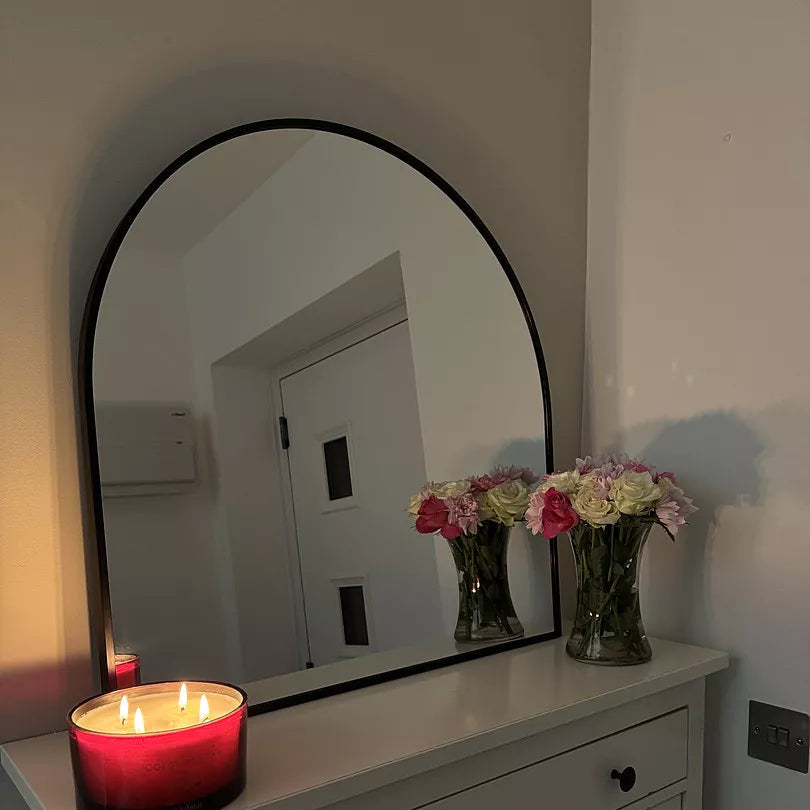 Ingham 70x70cm Metal Arch Mirror - Black – Laura Ashley