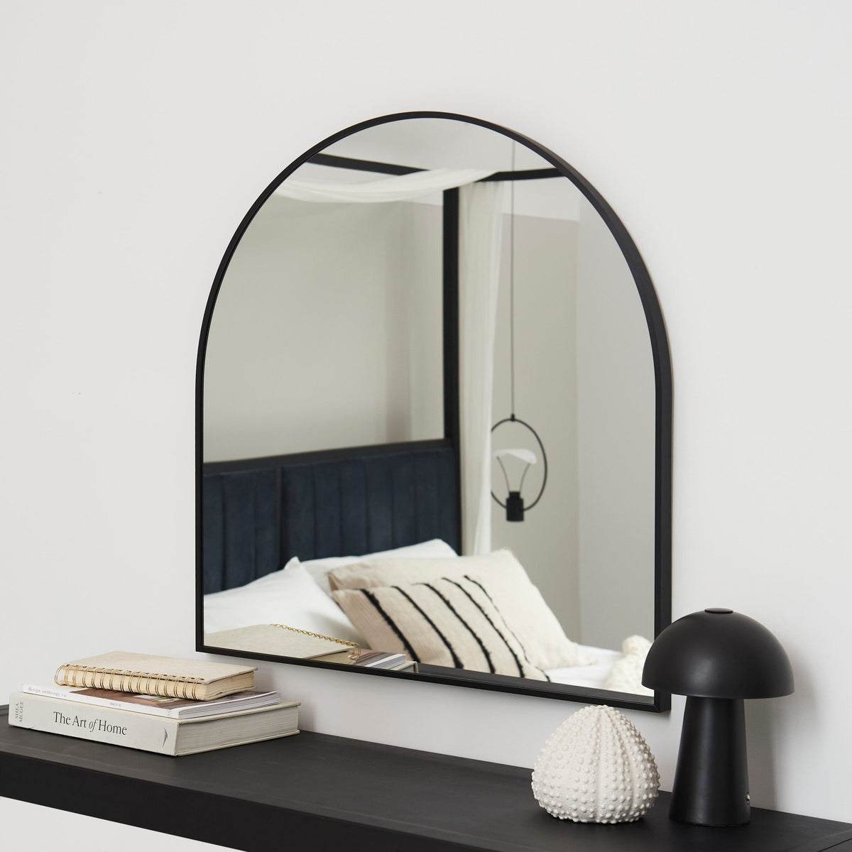 Ingham 70x70cm Metal Arch Mirror - Black – Laura Ashley