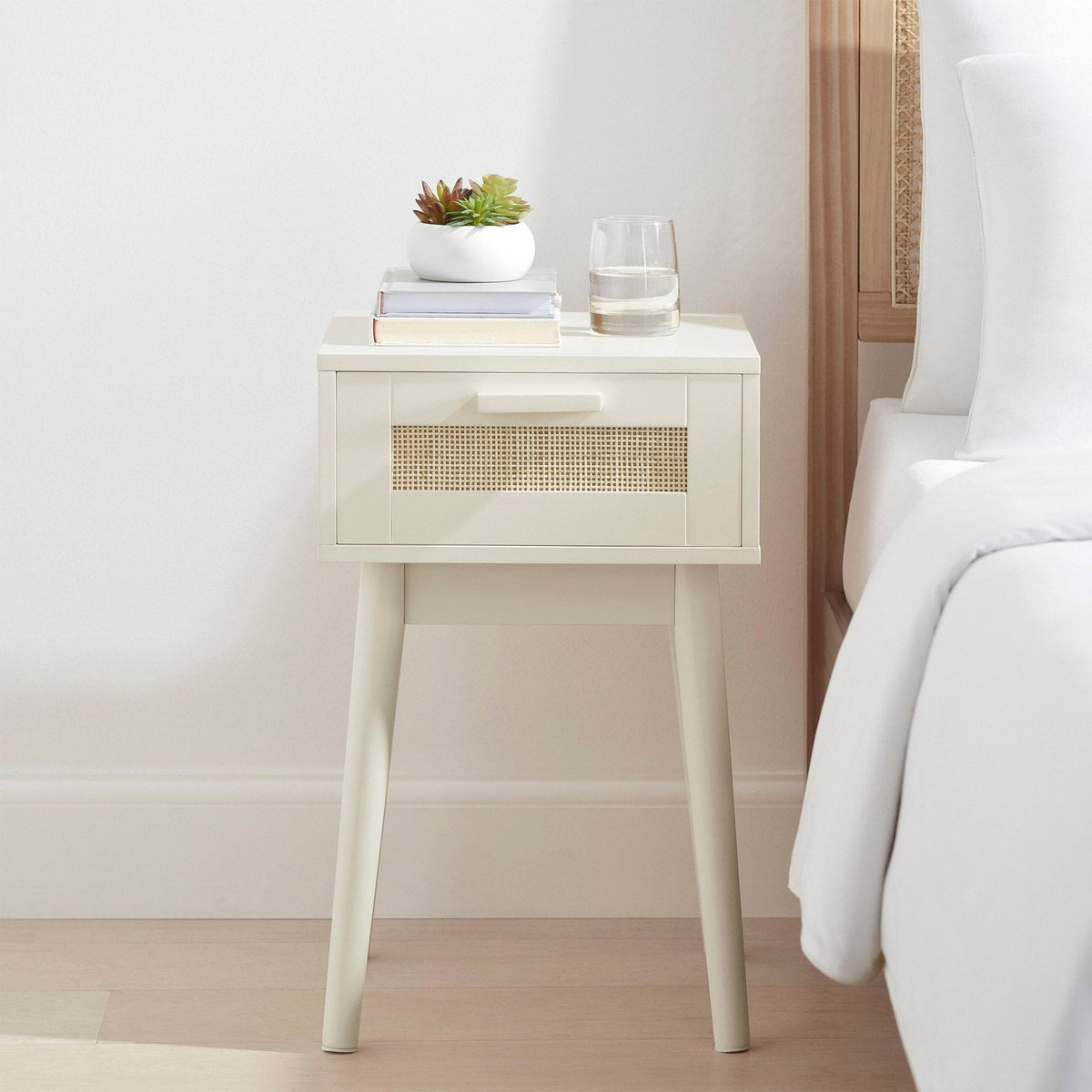 Isla 1 Drawer Nightstand - Cream – Black & Feather