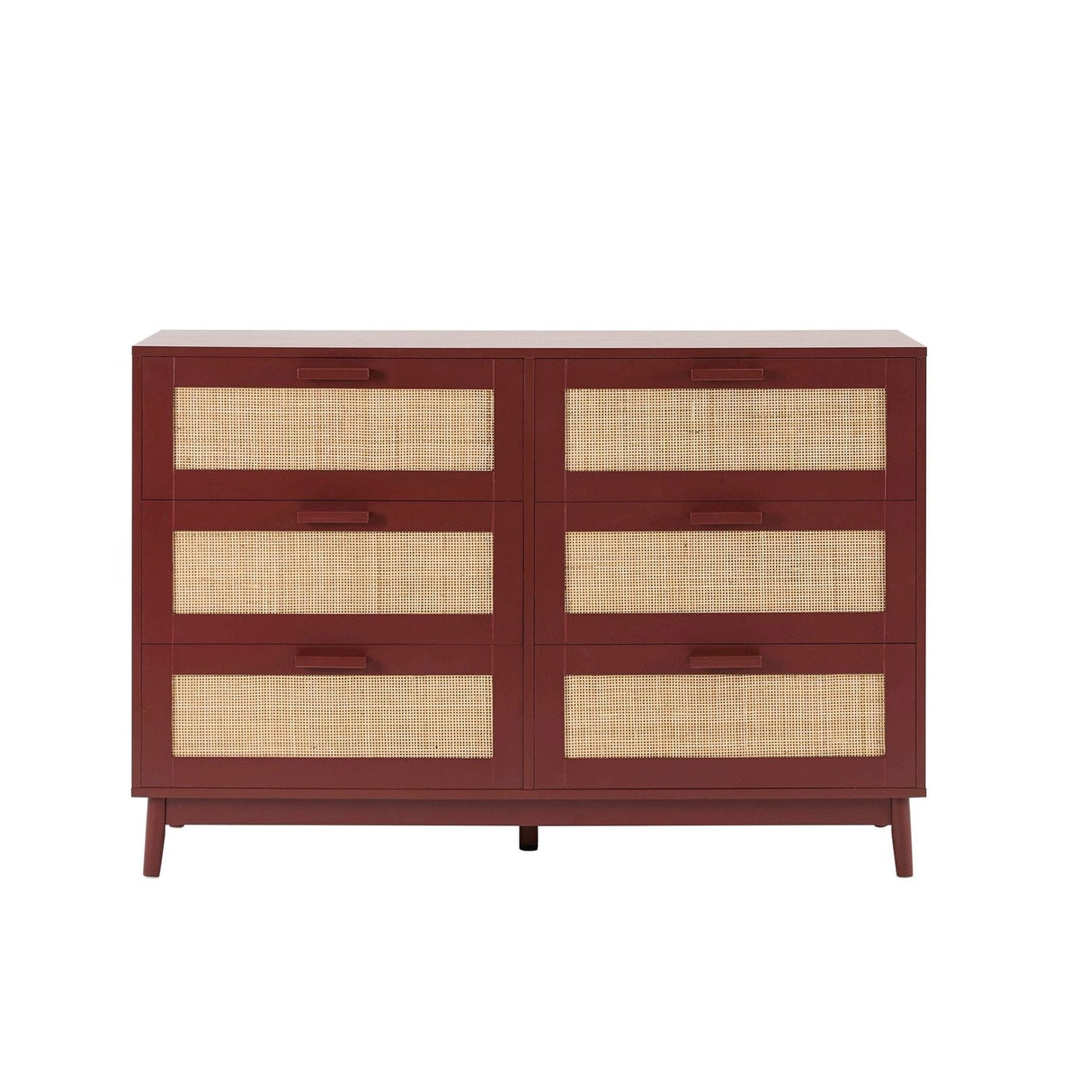 Isla 6 Drawer Chest - Burnt Red – Feather & Black