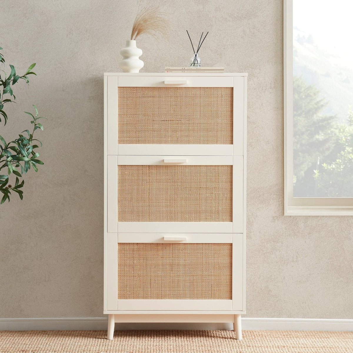 Isla Shoe Cabinet - Cream – Feather & Black