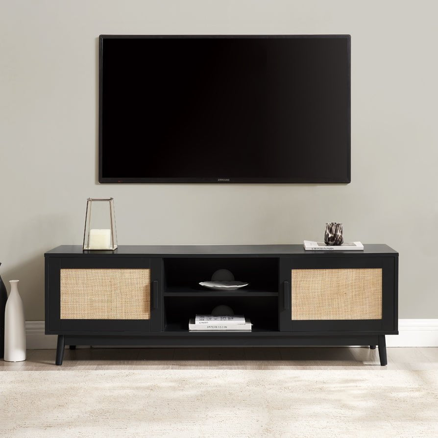 Isla TV Unit for TVs up to 60"- Black – Black & Feather
