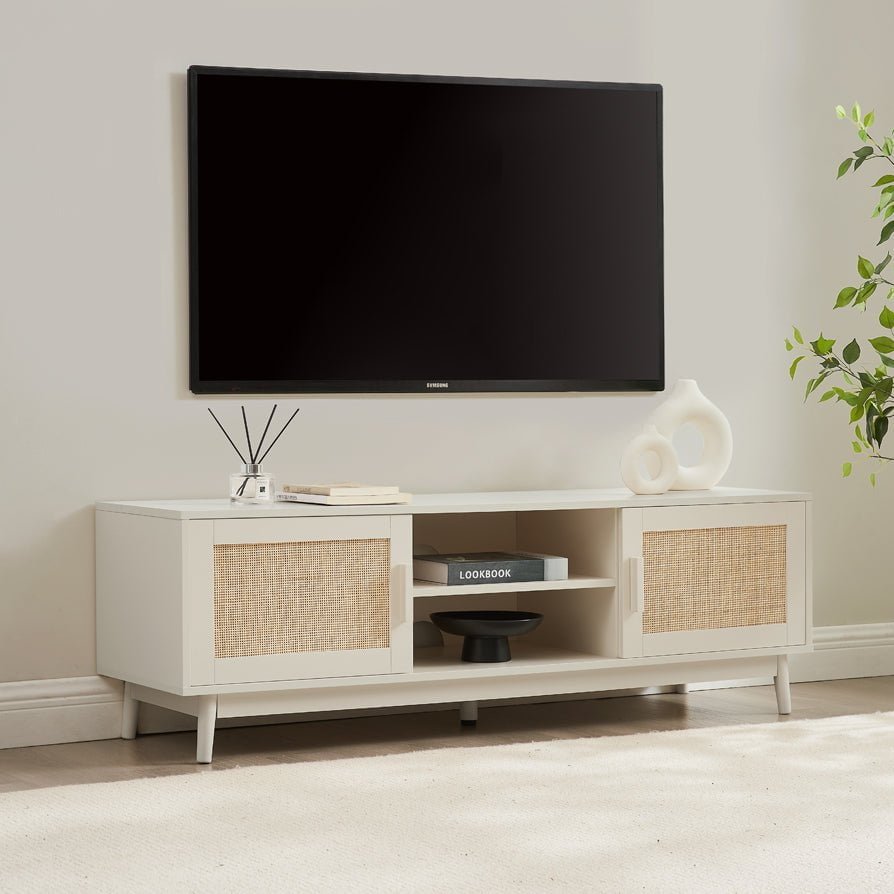 Isla TV Unit for TVs up to 60"- Stone – Feather & Black