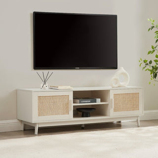 Isla TV Unit for TVs up to 60"- Stone – Feather & Black