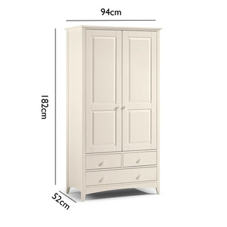 Kameo Stone White 2 Door Gents Wardrobe – Laura & Ashley