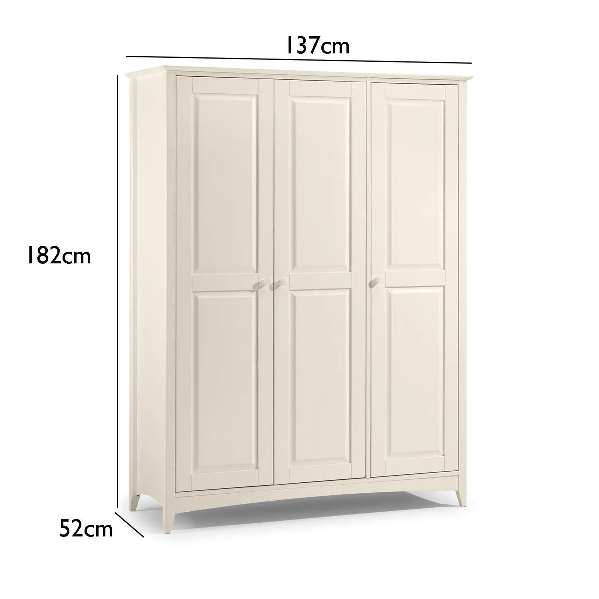 Kameo Stone White Laura Ashley 3 Door Wardrobe