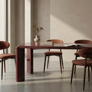 Kelby 6 Seat Rectangle Dining Table | High Gloss Cherry Red – Laura Ashley UK