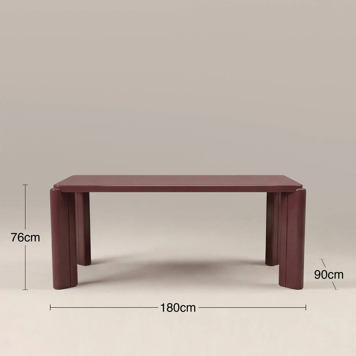 Kelby 6 Seat Rectangle Dining Table | High Gloss Cherry Red – Laura Ashley UK
