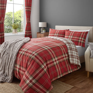 Kelso Check Pencil Pleat Curtains - Red – Laura Ashley UK