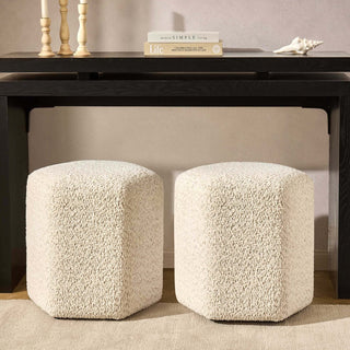 Kirsten Stool - Popcorn Teddy – Feather & Black