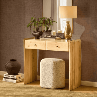 Kirsten Stool - Popcorn Teddy – Feather & Black