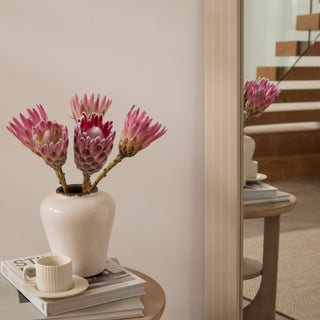 Kubu 170 x 50cm Laura Ashley Wooden Arch Mirror - Taupe