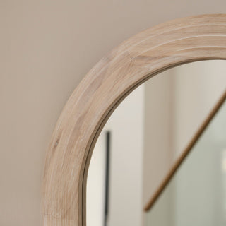 Kubu 180 x 80cm Laura Ashley Wooden Arch Mirror - Whitewash