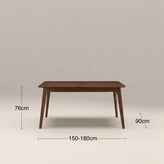 Landon 4-6 Seat Rectangle Wooden Laura Ashley Extendable Dining Table | Walnut