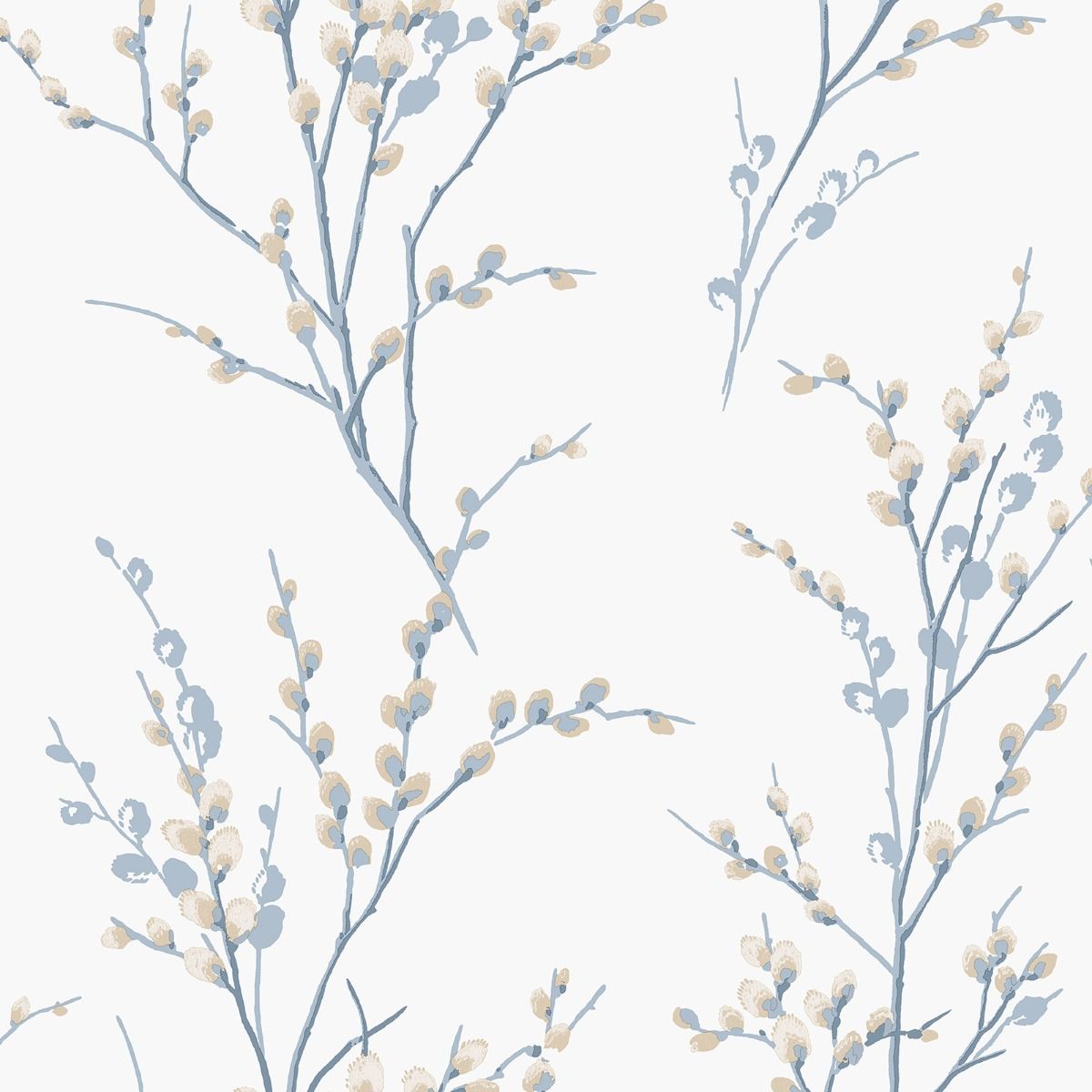 Laura Ashley Pussy Willow Wallpaper Seaspray Blue 143337