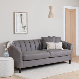 Laura Ashley Abigail Storage Pouffe/Footstool - Dove Grey
