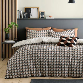 Laura Ashley Appletree Hygge Jett Cotton Duvet Cover Set - Brown/Bracken