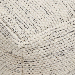 Laura Ashley Atcham Wool &amp; Cotton Ottoman Stool - Clay Marl